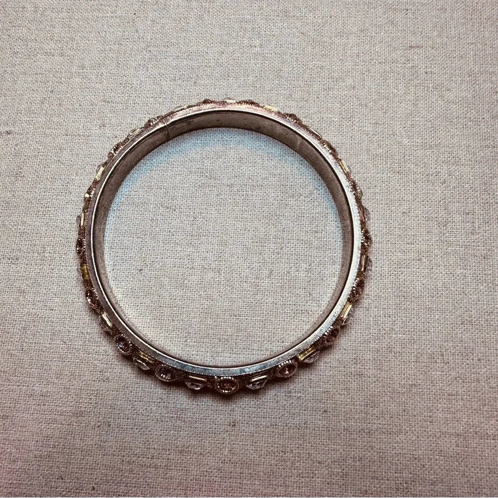 Chamak By Priya | Bracelet | Pair Narrow Crystal Bracelets in Gold